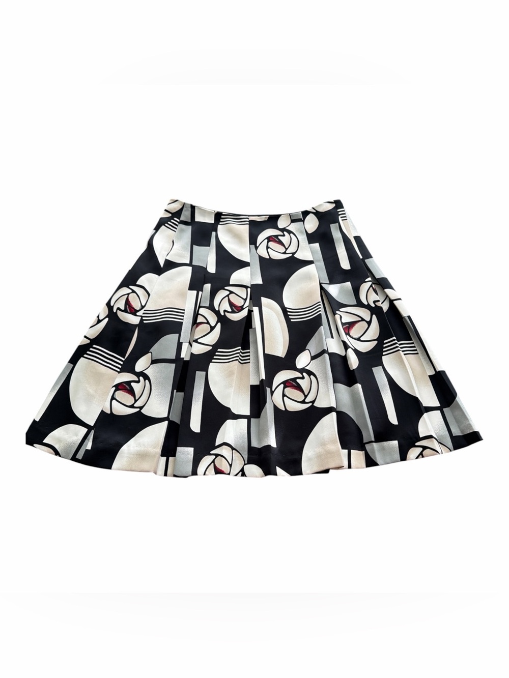 White House Black Market Gorgeous Floral Satin Skirt Size 2